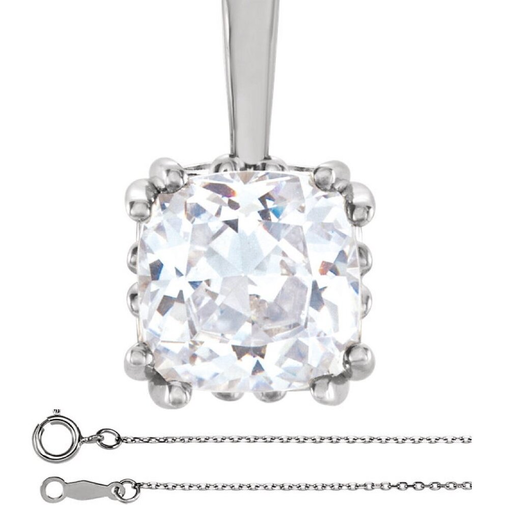 Cushion Natural Diamond Pendant 14K Gold (1.2 Ct G Vs1) Igl C54200002